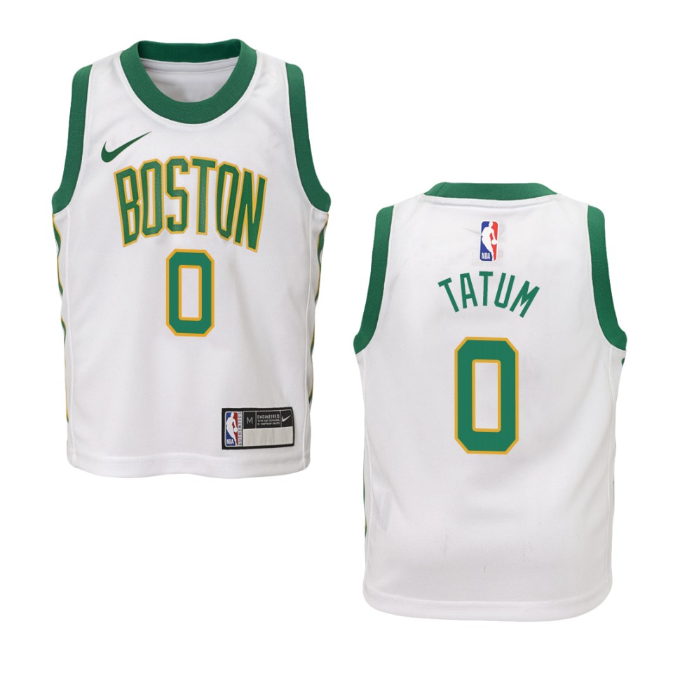 Youth Boston Celtics Jayson Tatum #0 Swingman City White Jersey 2401UXJK